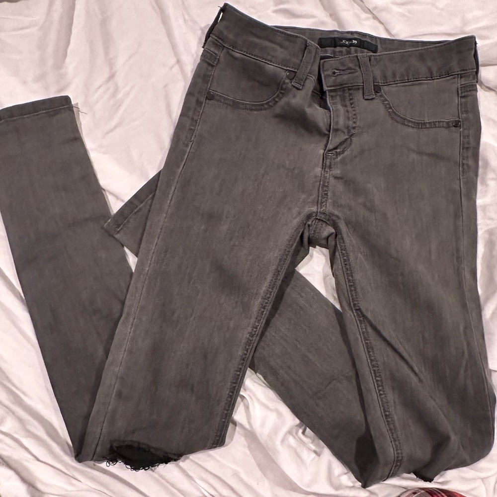 Joe’s Girls Formals Looking Gray Jeans Size 14 Rips at Knees